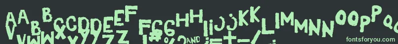 YesShaken Font – Green Fonts on Black Background