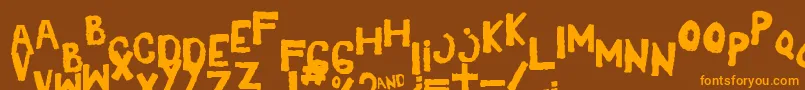 YesShaken Font – Orange Fonts on Brown Background