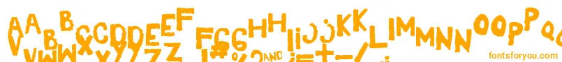 YesShaken Font – Orange Fonts on White Background