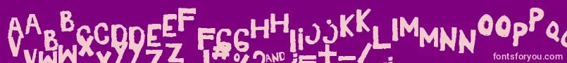YesShaken Font – Pink Fonts on Purple Background