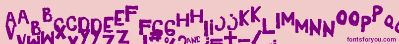 YesShaken Font – Purple Fonts on Pink Background
