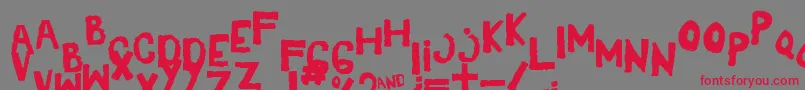 YesShaken Font – Red Fonts on Gray Background