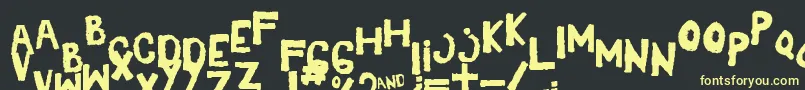 YesShaken Font – Yellow Fonts on Black Background
