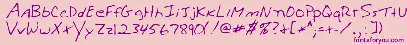 WalterRegular Font – Purple Fonts on Pink Background