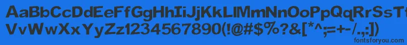 Flip Font – Black Fonts on Blue Background