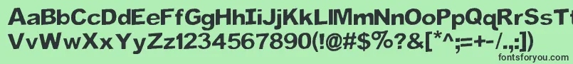 Flip Font – Black Fonts on Green Background