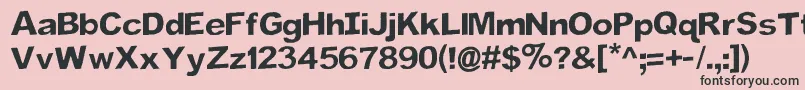 Flip Font – Black Fonts on Pink Background