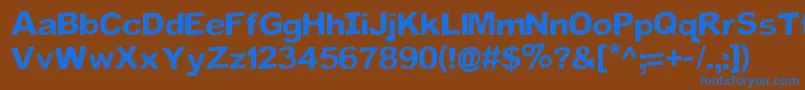 Flip Font – Blue Fonts on Brown Background