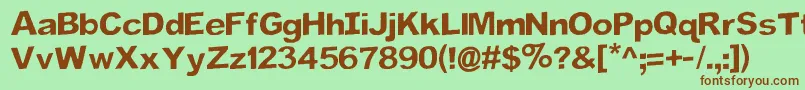 Flip Font – Brown Fonts on Green Background