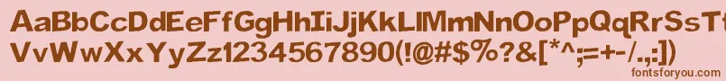 Flip Font – Brown Fonts on Pink Background