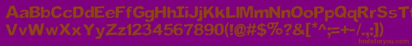 Flip Font – Brown Fonts on Purple Background