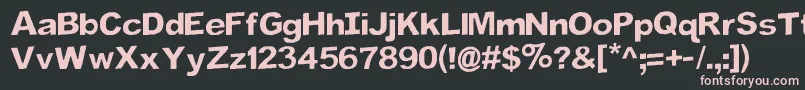 Flip Font – Pink Fonts on Black Background