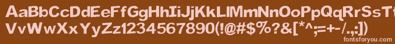 Flip Font – Pink Fonts on Brown Background