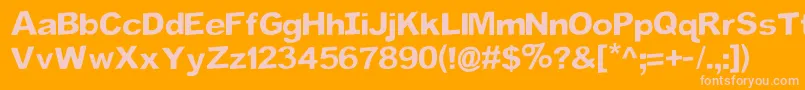 Flip Font – Pink Fonts on Orange Background