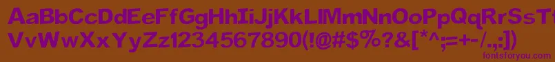 Flip Font – Purple Fonts on Brown Background
