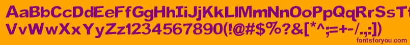 Flip Font – Purple Fonts on Orange Background