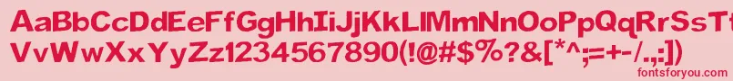 Flip Font – Red Fonts on Pink Background