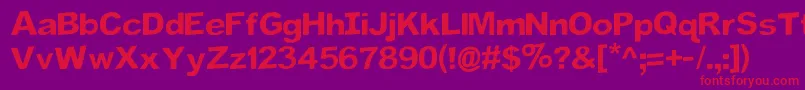 Flip Font – Red Fonts on Purple Background