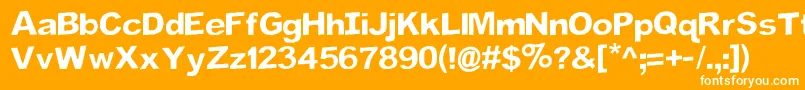 Flip Font – White Fonts on Orange Background