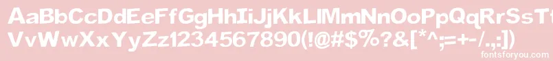 Flip Font – White Fonts on Pink Background