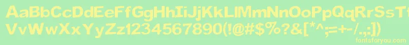 Flip Font – Yellow Fonts on Green Background