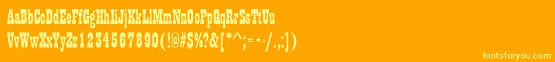 Więcej informacji o czcionce Kenny Czcionka Kenny – żółte czcionki na pomarańczowym tle