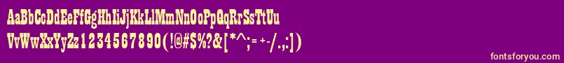 Czcionka Kenny – żółte czcionki na fioletowym tle