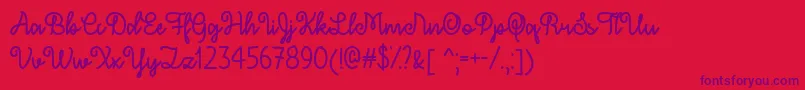 DecemberSkyOtf Font – Purple Fonts on Red Background