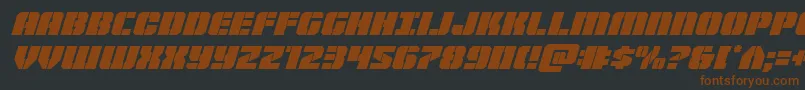 Warpthrusterital Font – Brown Fonts on Black Background