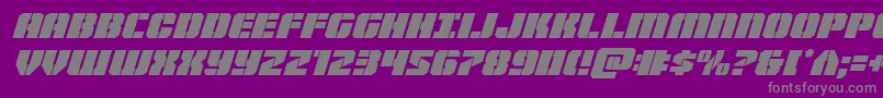 Warpthrusterital Font – Gray Fonts on Purple Background