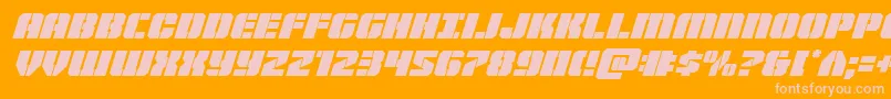 Warpthrusterital Font – Pink Fonts on Orange Background