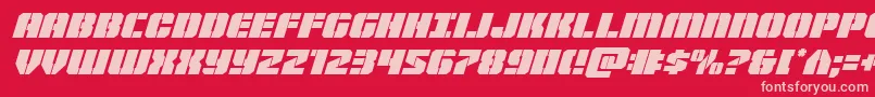 Warpthrusterital Font – Pink Fonts on Red Background