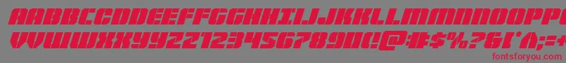 Warpthrusterital Font – Red Fonts on Gray Background