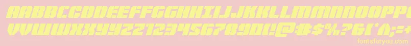 Warpthrusterital Font – Yellow Fonts on Pink Background