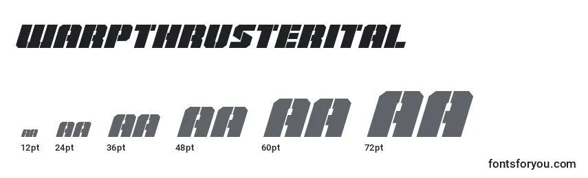 Warpthrusterital Font Sizes