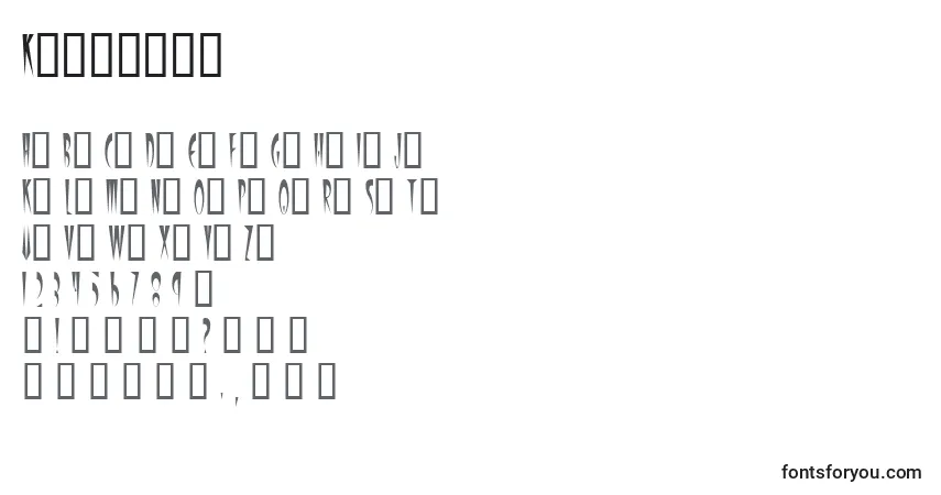 Шрифт Kriskris – алфавит, цифры, специальные символы