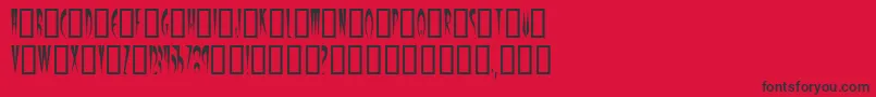 Kriskris Font – Black Fonts on Red Background