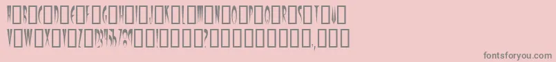 Kriskris Font – Gray Fonts on Pink Background