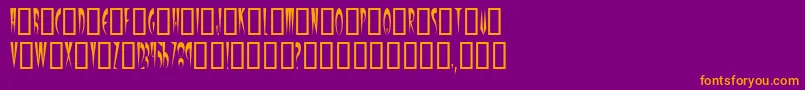 Kriskris Font – Orange Fonts on Purple Background