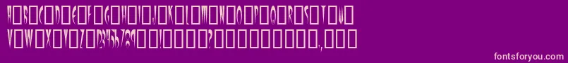 Kriskris Font – Pink Fonts on Purple Background