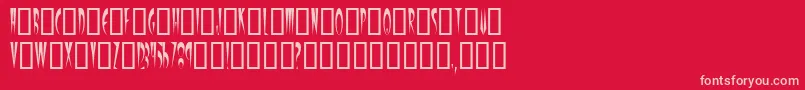 Kriskris Font – Pink Fonts on Red Background