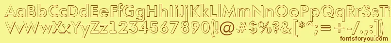 AFuturaortoshBold Font – Brown Fonts on Yellow Background