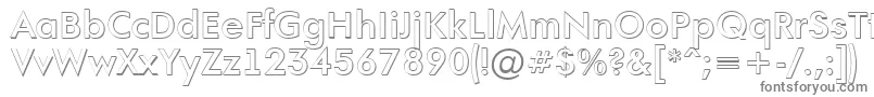 AFuturaortoshBold-fontti – harmaat kirjasimet valkoisella taustalla