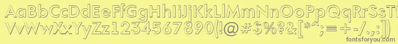 フォントAFuturaortoshBold – 黄色の背景に灰色の文字