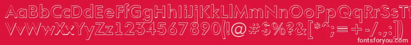 AFuturaortoshBold-Schriftart – Rosa Schriften auf rotem Hintergrund