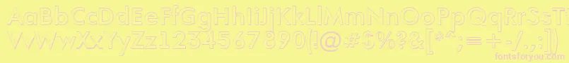 AFuturaortoshBold Font – Pink Fonts on Yellow Background