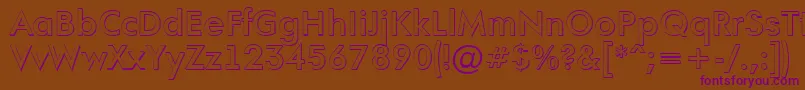 AFuturaortoshBold Font – Purple Fonts on Brown Background