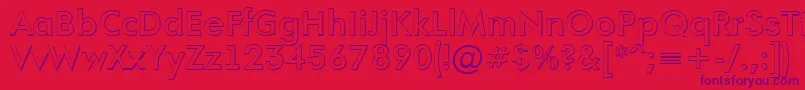 AFuturaortoshBold Font – Purple Fonts on Red Background