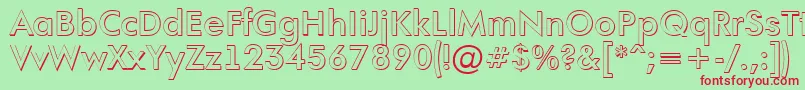 AFuturaortoshBold Font – Red Fonts on Green Background