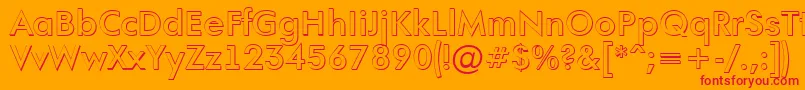 AFuturaortoshBold Font – Red Fonts on Orange Background
